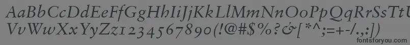 GaramondRetrospectiveOsSsiNormal Font – Black Fonts on Gray Background