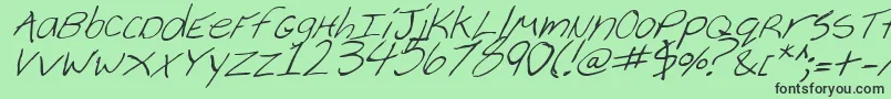 fuente CheyenneHandItalic – Fuentes Negras Sobre Fondo Verde