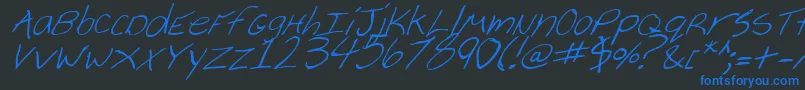 Шрифт CheyenneHandItalic – синие шрифты на чёрном фоне