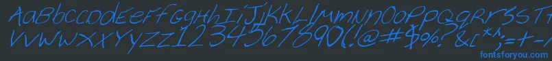 fuente CheyenneHandItalic – Fuentes Azules Sobre Fondo Negro