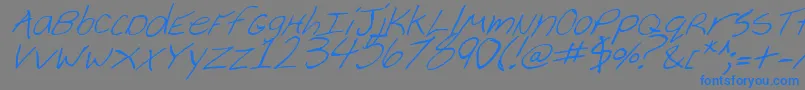 fuente CheyenneHandItalic – Fuentes Azules Sobre Fondo Gris