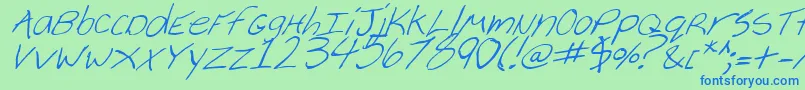 fuente CheyenneHandItalic – Fuentes Azules Sobre Fondo Verde