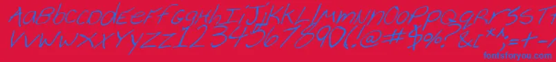 fuente CheyenneHandItalic – Fuentes Azules Sobre Fondo Rojo