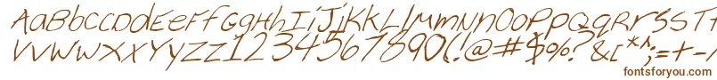 CheyenneHandItalic-fontti – ruskeat fontit valkoisella taustalla