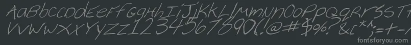 フォントCheyenneHandItalic – 黒い背景に灰色の文字