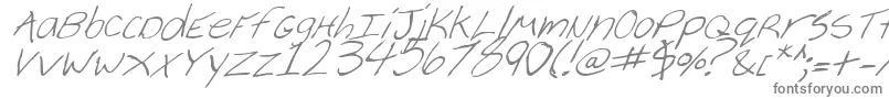 フォントCheyenneHandItalic – 白い背景に灰色の文字