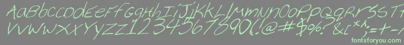 Шрифт CheyenneHandItalic – зелёные шрифты на сером фоне
