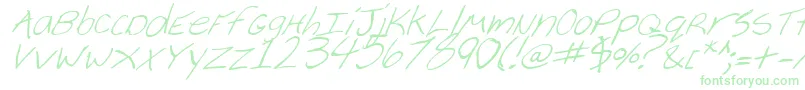 CheyenneHandItalic-Schriftart – Grüne Schriften auf weißem Hintergrund