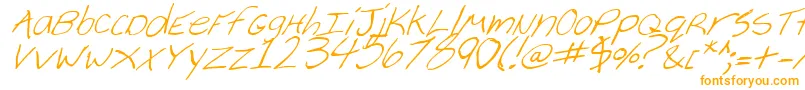 CheyenneHandItalic-Schriftart – Orangefarbene Schriften