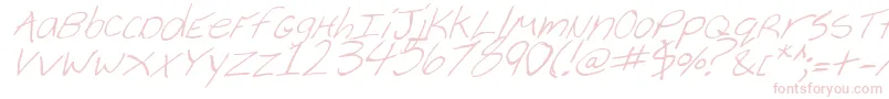 CheyenneHandItalic-fontti – vaaleanpunaiset fontit valkoisella taustalla