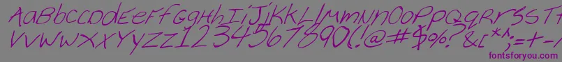 CheyenneHandItalic-fontti – violetit fontit harmaalla taustalla