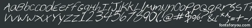 フォントCheyenneHandItalic – 黒い背景に白い文字