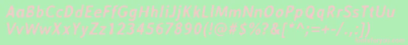 AveriasansBolditalic Font – Pink Fonts on Green Background