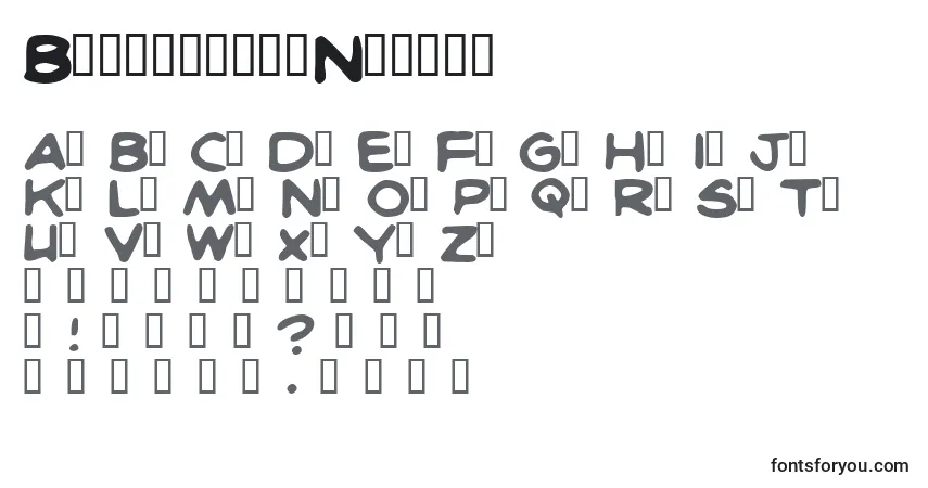 Fuente BritcomicsNormal - alfabeto, números, caracteres especiales
