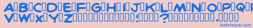BritcomicsNormal Font – Blue Fonts on Pink Background