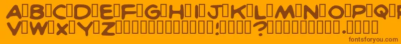 BritcomicsNormal Font – Brown Fonts on Orange Background