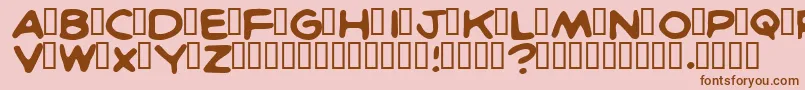 BritcomicsNormal Font – Brown Fonts on Pink Background