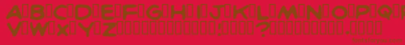 BritcomicsNormal Font – Brown Fonts on Red Background