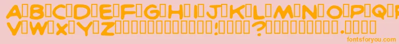 BritcomicsNormal Font – Orange Fonts on Pink Background