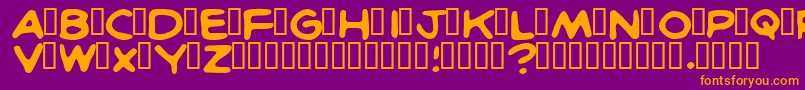 BritcomicsNormal Font – Orange Fonts on Purple Background