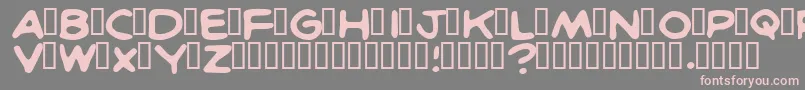 BritcomicsNormal Font – Pink Fonts on Gray Background