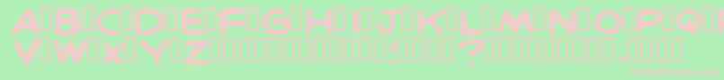 BritcomicsNormal Font – Pink Fonts on Green Background