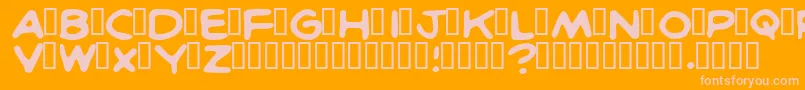 BritcomicsNormal Font – Pink Fonts on Orange Background