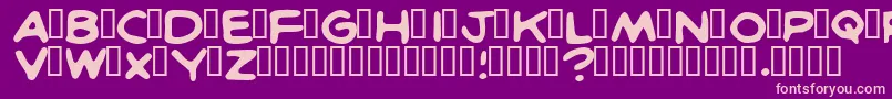 BritcomicsNormal Font – Pink Fonts on Purple Background