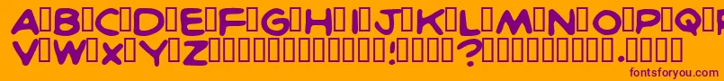BritcomicsNormal Font – Purple Fonts on Orange Background
