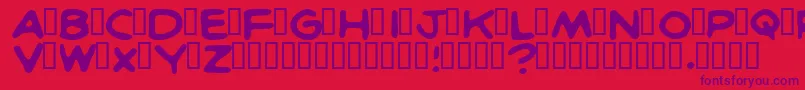 BritcomicsNormal Font – Purple Fonts on Red Background