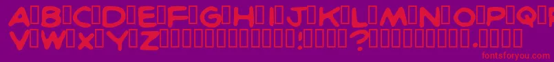 BritcomicsNormal Font – Red Fonts on Purple Background