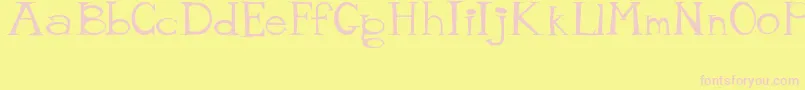 MisterTate Font – Pink Fonts on Yellow Background