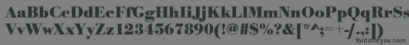 Czcionka UrwbodonitBold – czarne czcionki na szarym tle