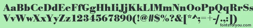 フォントUrwbodonitBold – 緑の背景に黒い文字