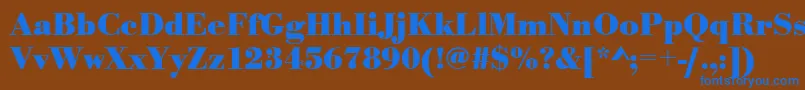 UrwbodonitBold Font – Blue Fonts on Brown Background