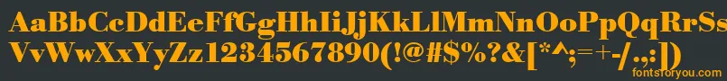 UrwbodonitBold Font – Orange Fonts on Black Background