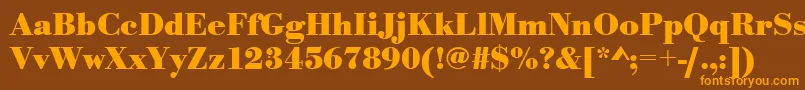 UrwbodonitBold Font – Orange Fonts on Brown Background