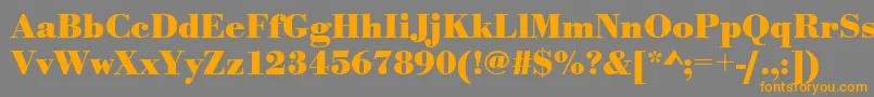 UrwbodonitBold Font – Orange Fonts on Gray Background