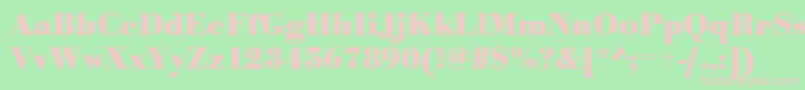 UrwbodonitBold Font – Pink Fonts on Green Background