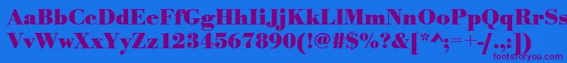 UrwbodonitBold Font – Purple Fonts on Blue Background