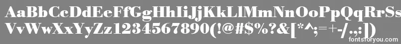 フォントUrwbodonitBold – 灰色の背景に白い文字