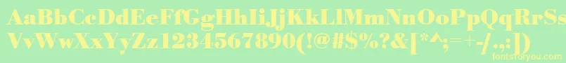 UrwbodonitBold Font – Yellow Fonts on Green Background