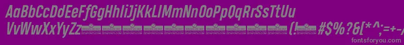 HeadingProBoldItalicTrial Font – Gray Fonts on Purple Background