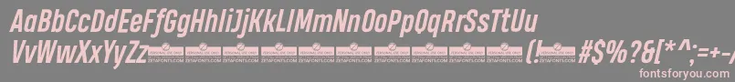 HeadingProBoldItalicTrial Font – Pink Fonts on Gray Background