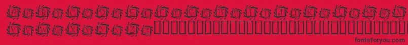 Tourbillon Font – Black Fonts on Red Background