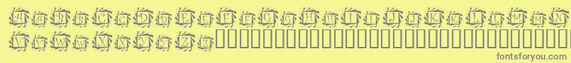 Tourbillon Font – Gray Fonts on Yellow Background