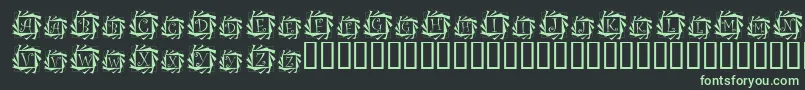 More about Tourbillon Font Tourbillon Font – Green Fonts on Black Background
