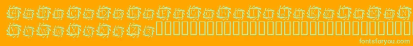 More about Tourbillon Font Tourbillon Font – Green Fonts on Orange Background