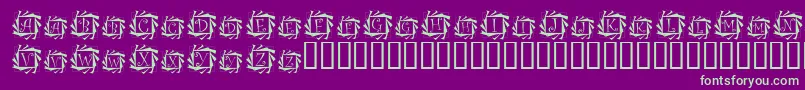 Tourbillon Font – Green Fonts on Purple Background