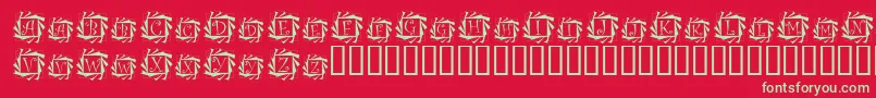 Tourbillon Font – Green Fonts on Red Background